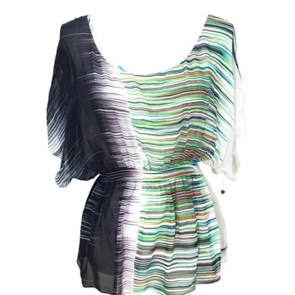 Anthro Edme Esyllte Butterfly Sleeve Silk Top - Picture 5 of 8